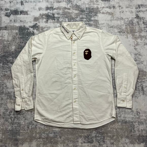 Authentic Bape 2000's Longsleeve Button Up Dress Shirt S - Picture 1 of 8